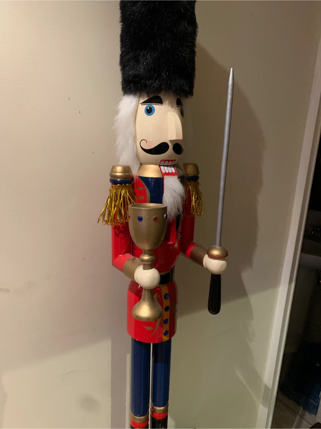 Large Wooden Nutcracker Figure 4 ft - photo 2