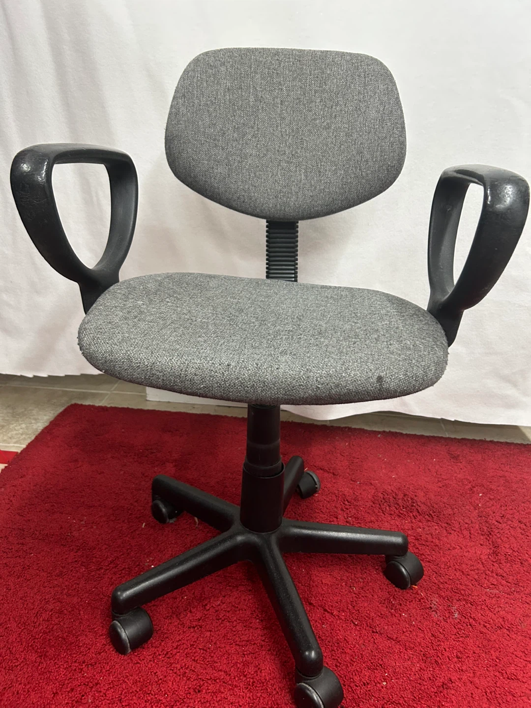 Grey Office Chair with Arms - photo 2