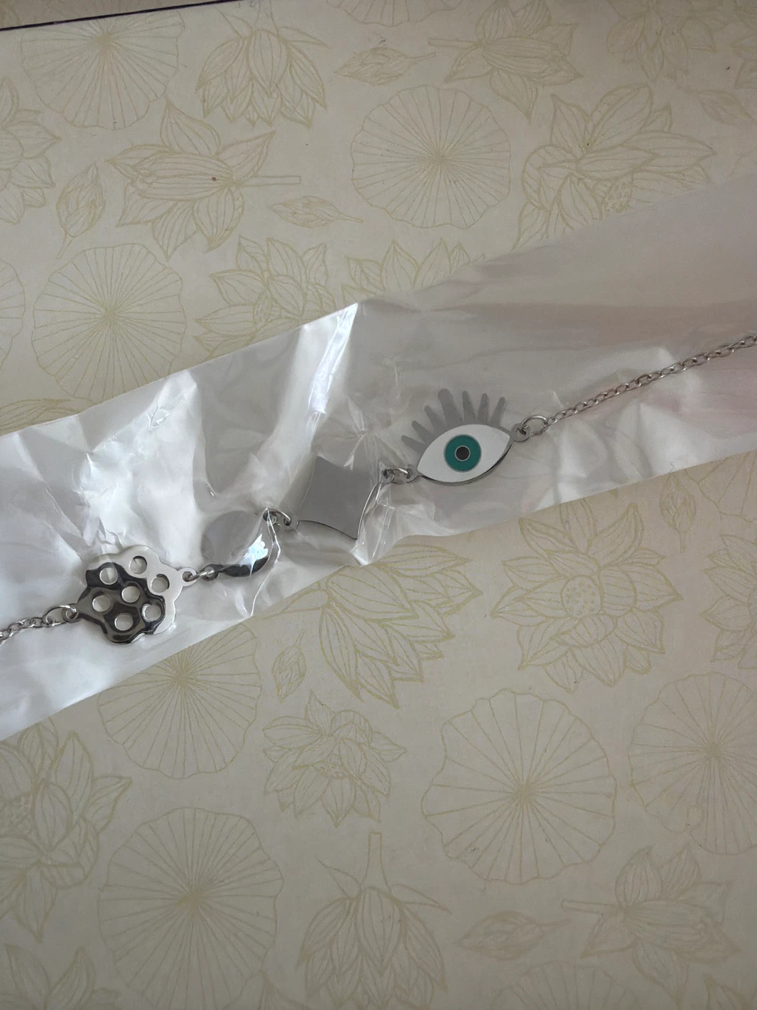 Stainless Steel Evil Eye Charm Bracelet - photo 2