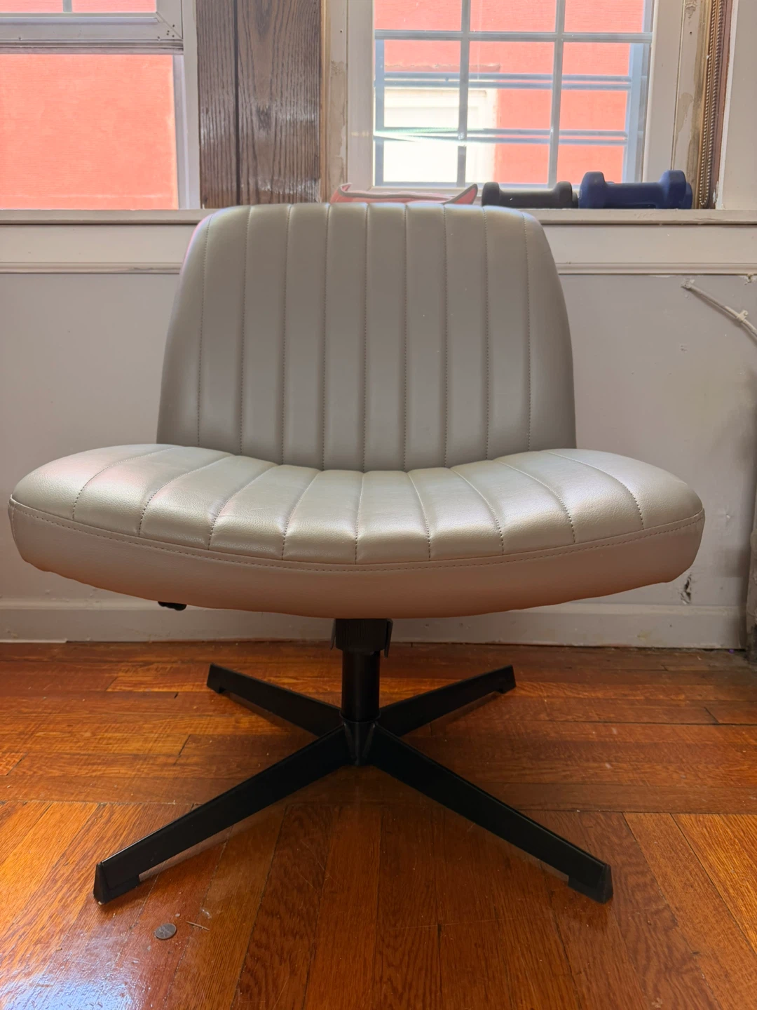 Gray Swivel Accent Chair