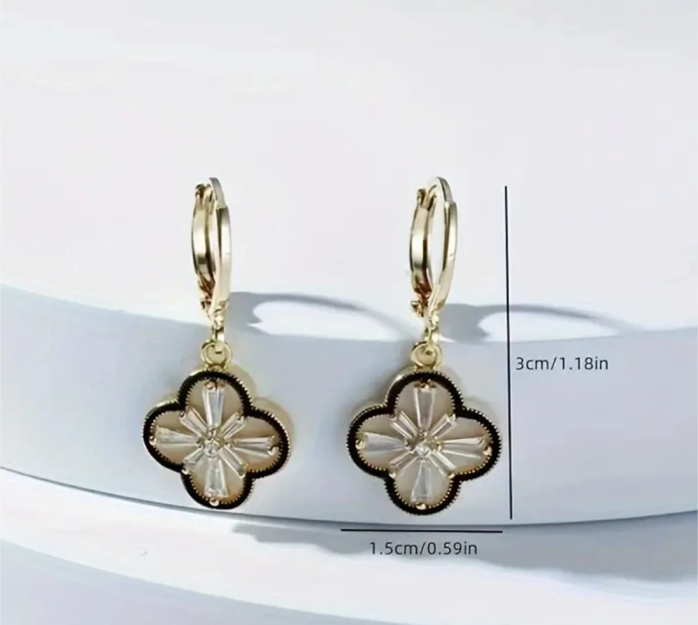 Gold tone earrings new - photo 4