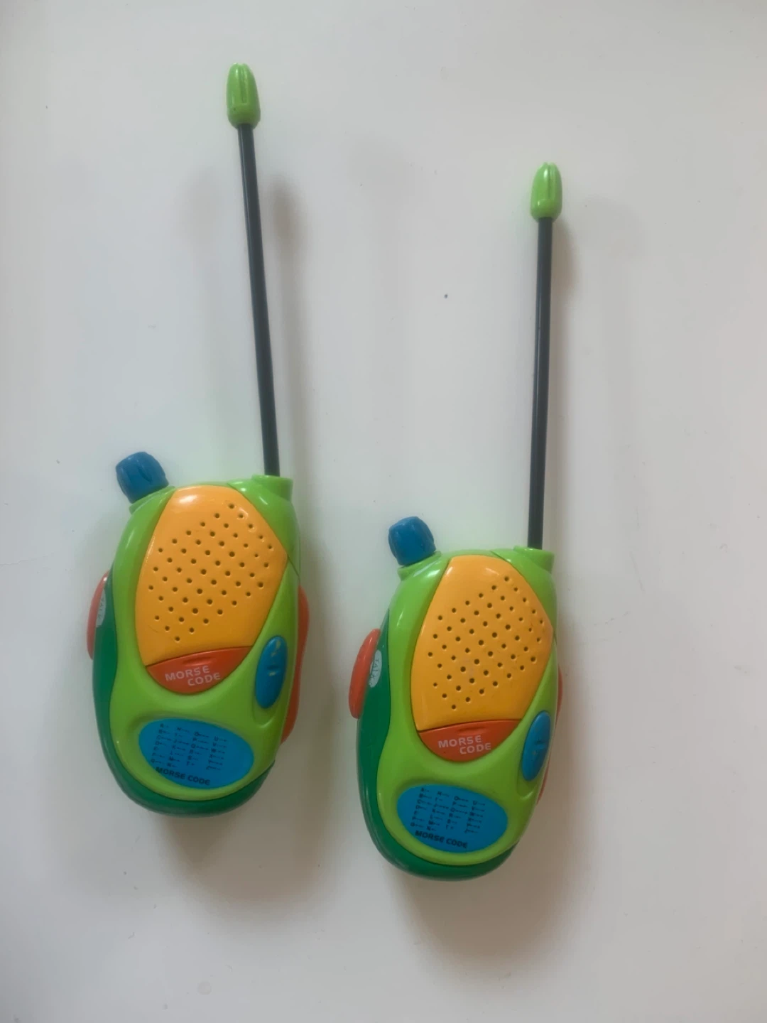Pair of Kids Walkie Talkies with Morse Code