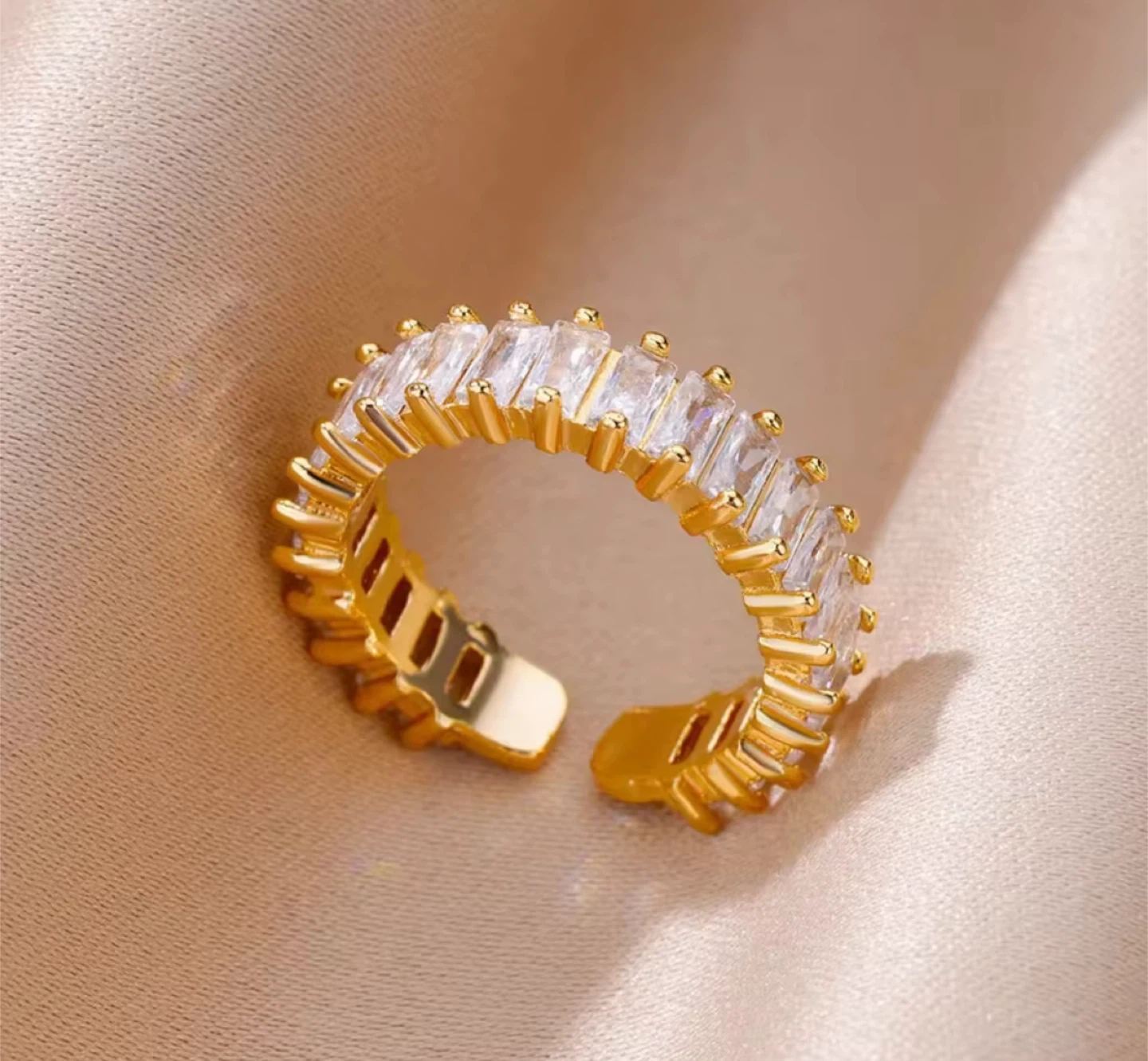 Gold-tone Baguette Ring