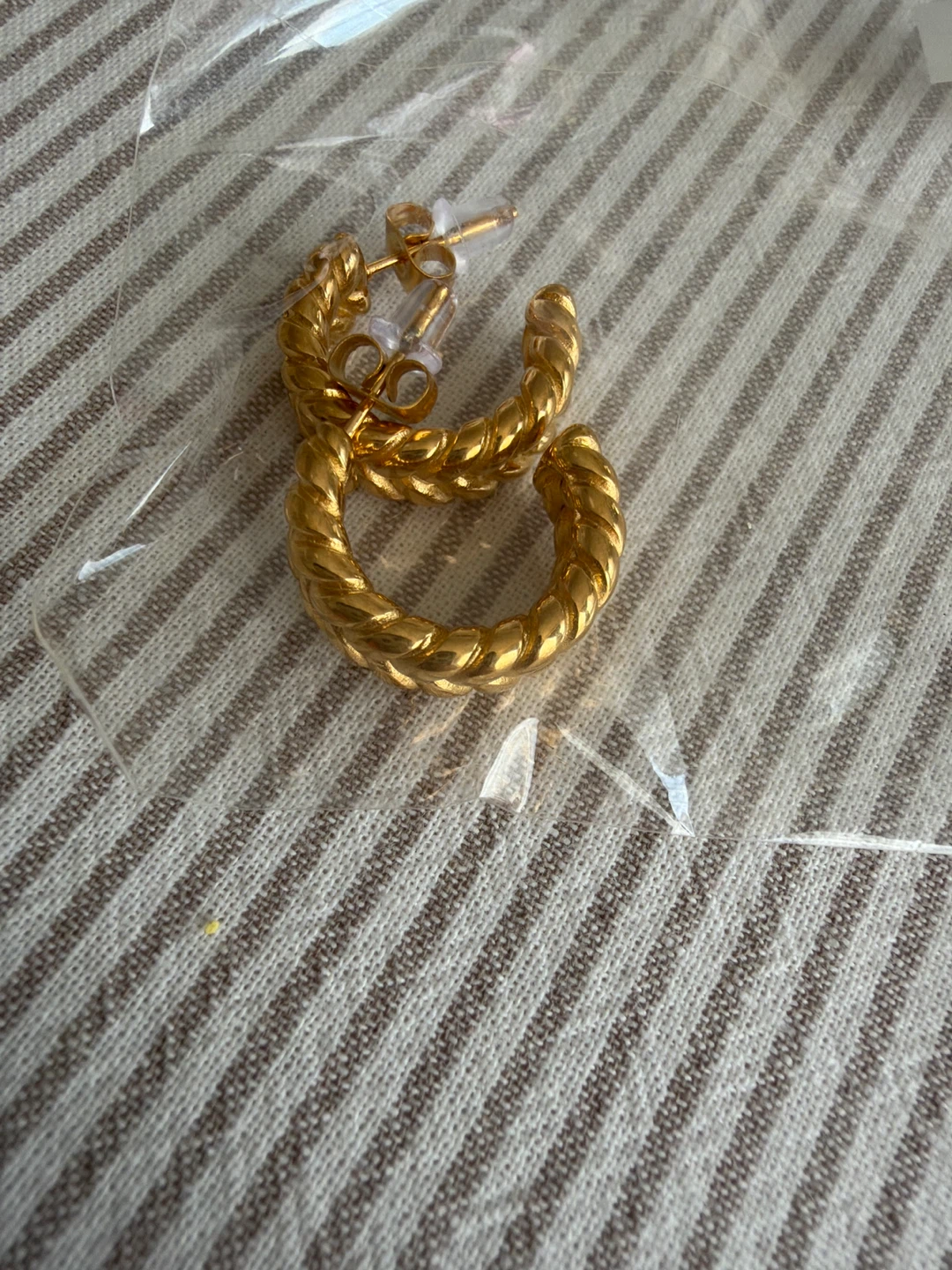 Gold Rope Hoop Earrings - photo 2