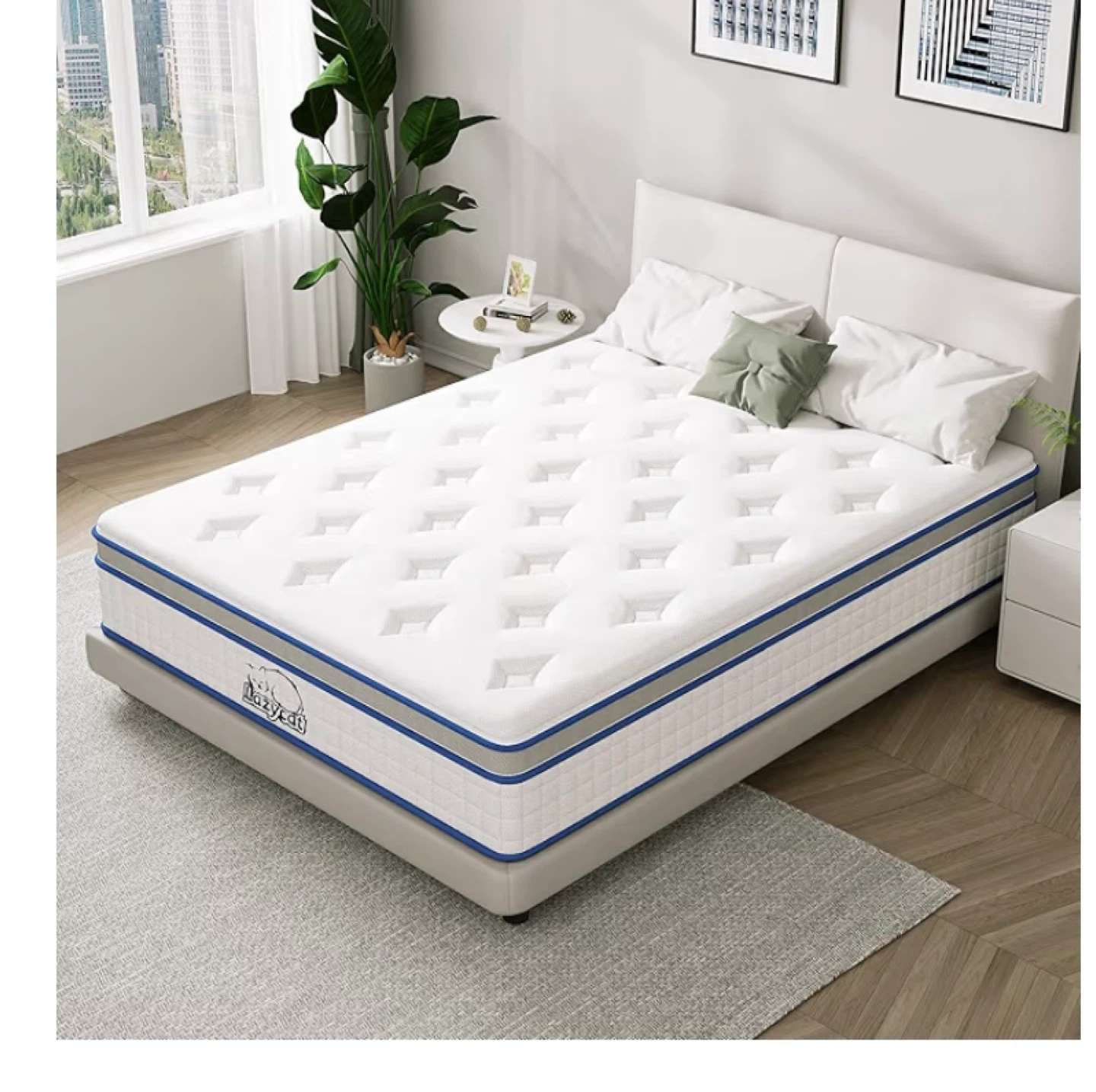 Lazy Cat Queen Hybrid Mattress - 10 Inch BRAND NEW