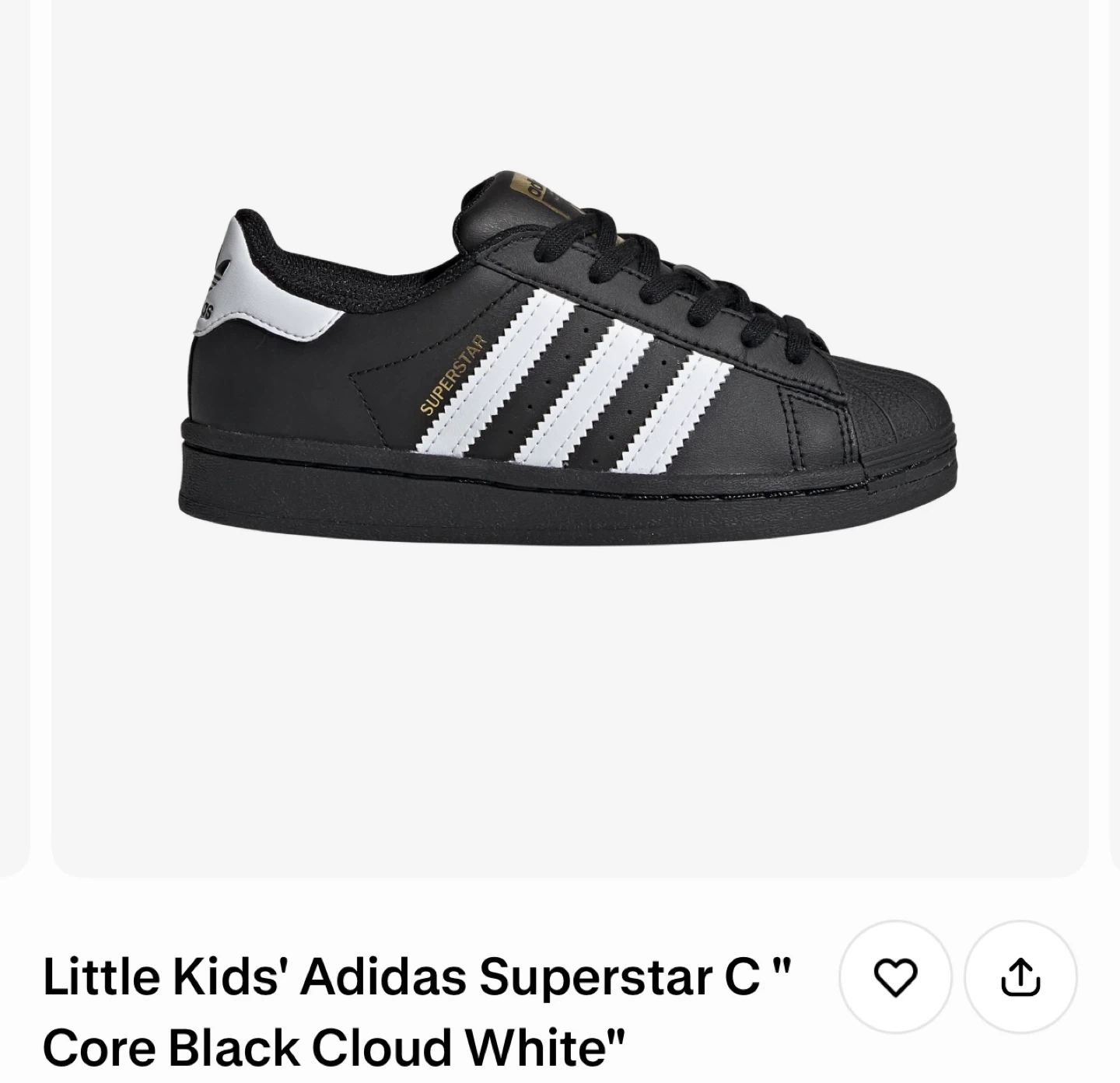 Adidas Superstar C Little Kids' Shoes- Size 1y(7 years old) - photo 4