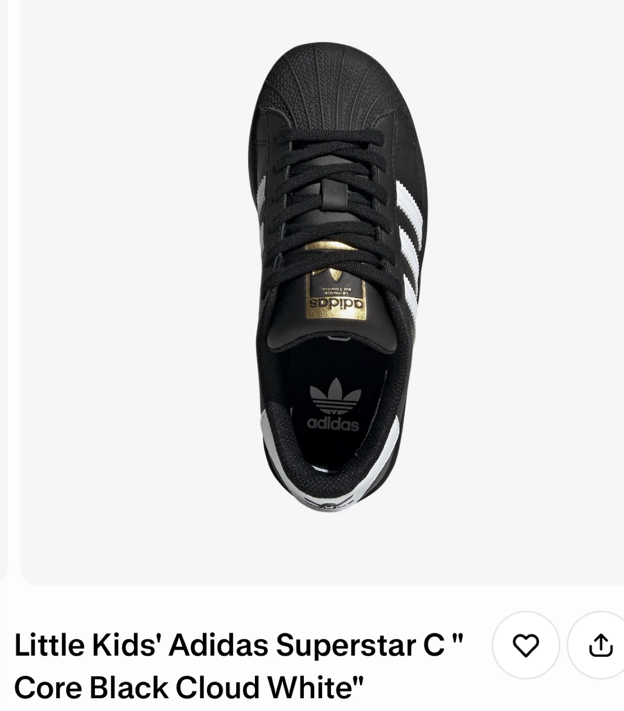 Adidas Superstar C Little Kids' Shoes- Size 1y(7 years old) - photo 5