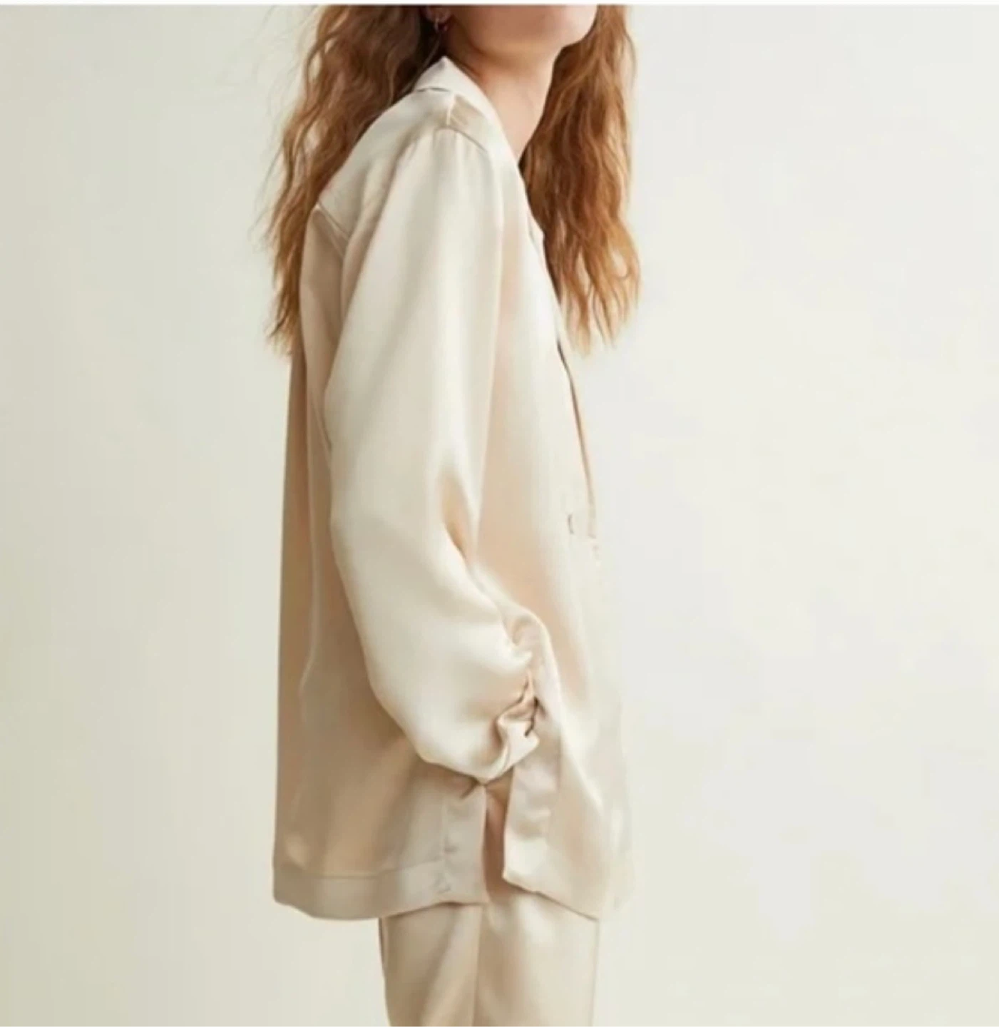 H&M Satin Double-Breasted Blazer - photo 3