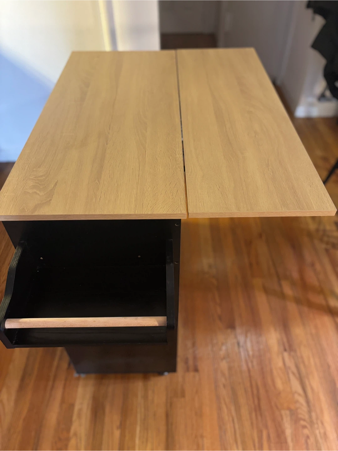 Rolling Kitchen Island Cart with Drop Leaf Countertop and Wheels
