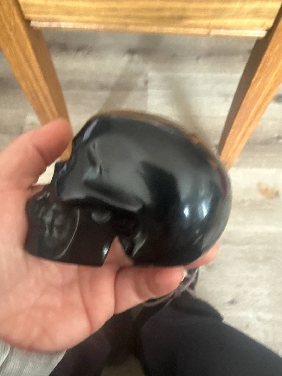 Obsidian Skull Figurine - photo 5
