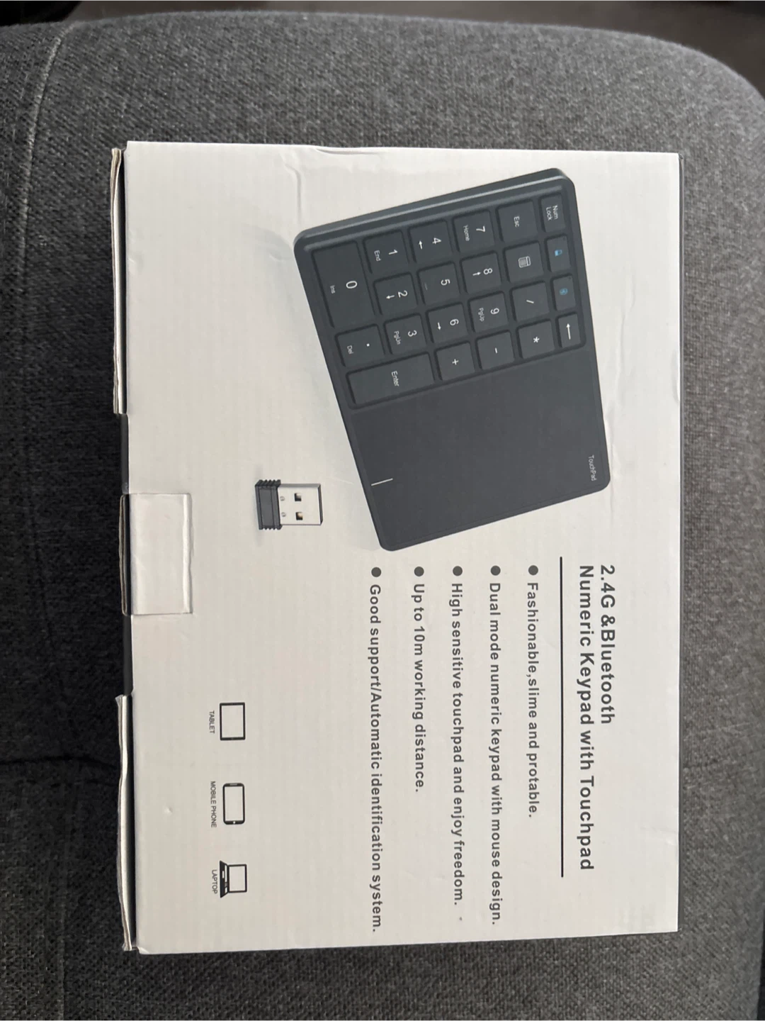 2.4G & Bluetooth Numeric Keypad with Touchpad - photo 2