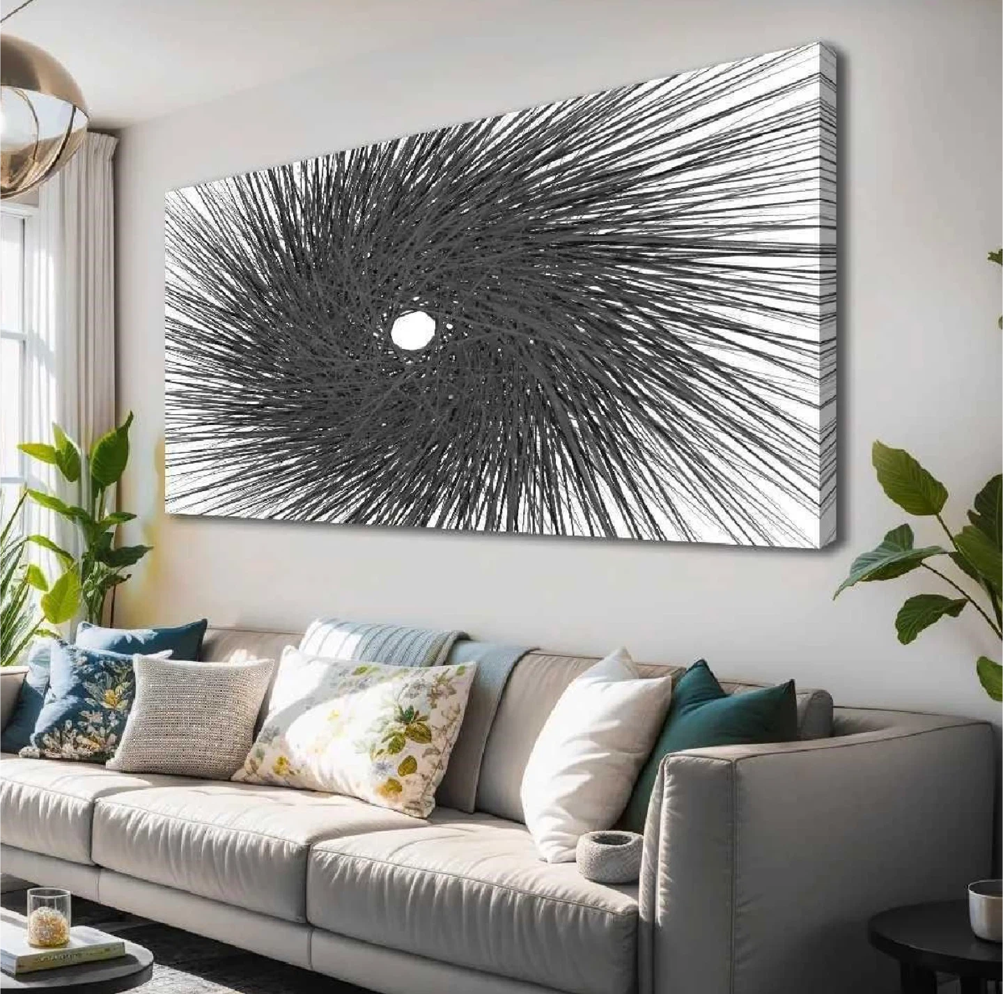 Abstract Swirl Canvas Wall Art 60x120