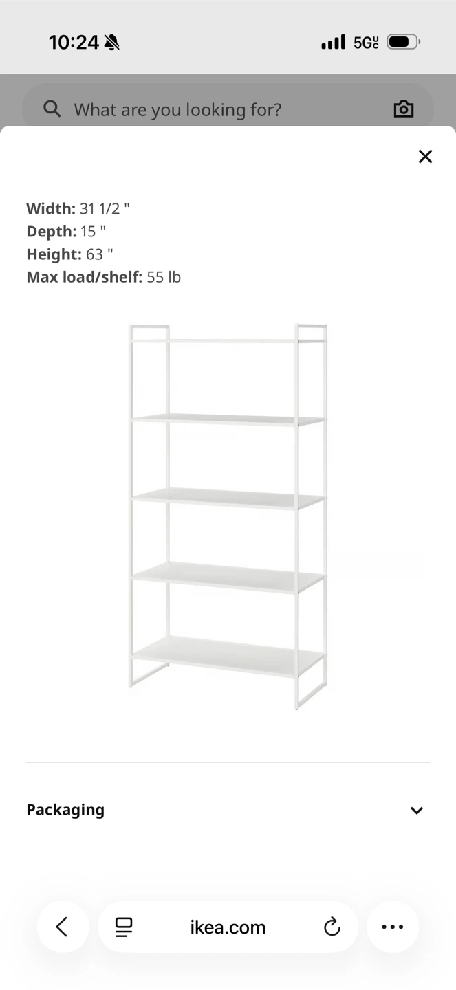 IKEA White 5-Shelf