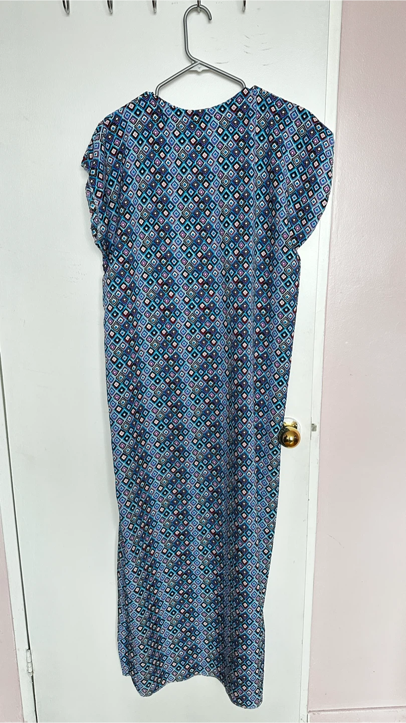 Vibrant Geometric Maxi Lounger / House Dress - photo 2