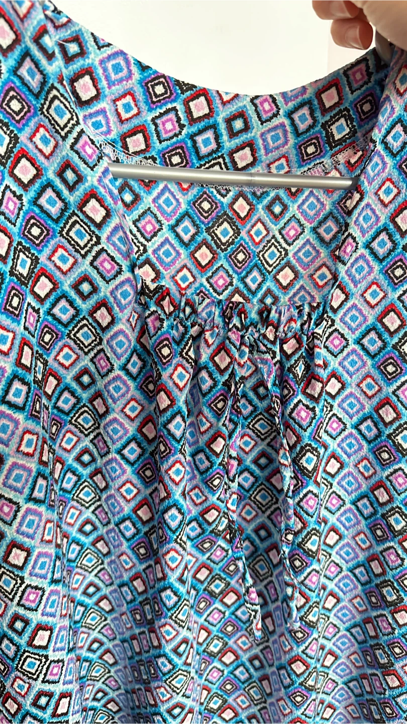 Vibrant Geometric Maxi Lounger / House Dress - photo 3