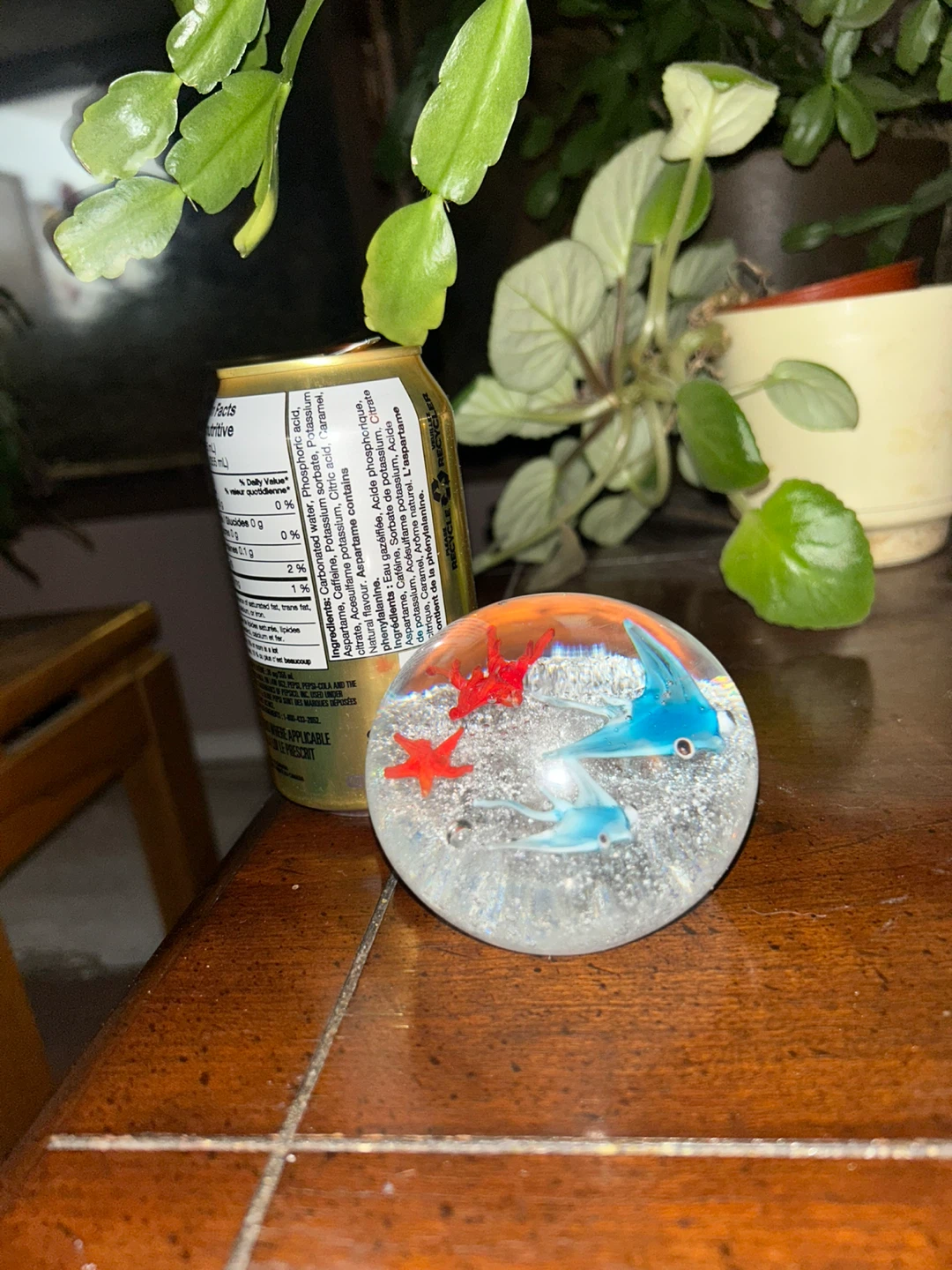 Glass Paperweight with Sea Creatures - photo 2