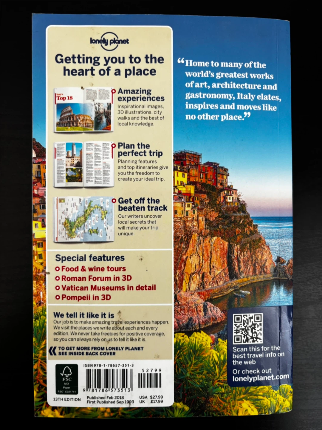Lonely Planet Italy Travel Guide Book - photo 3