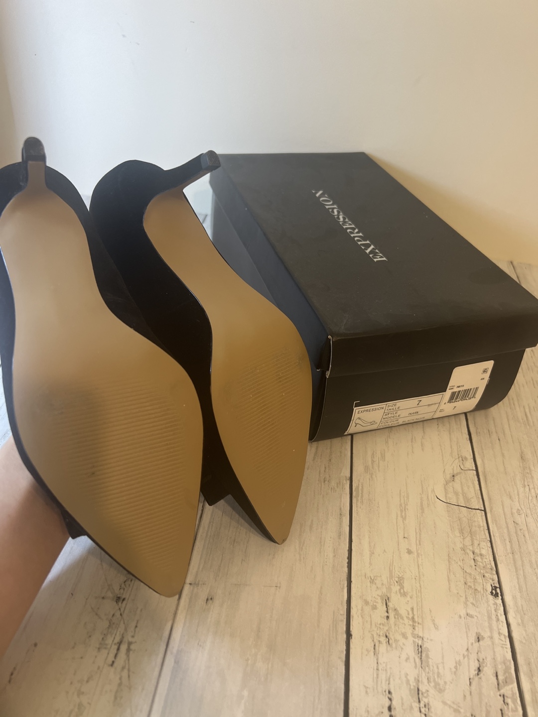 Expression Black Suede Heels - photo 4