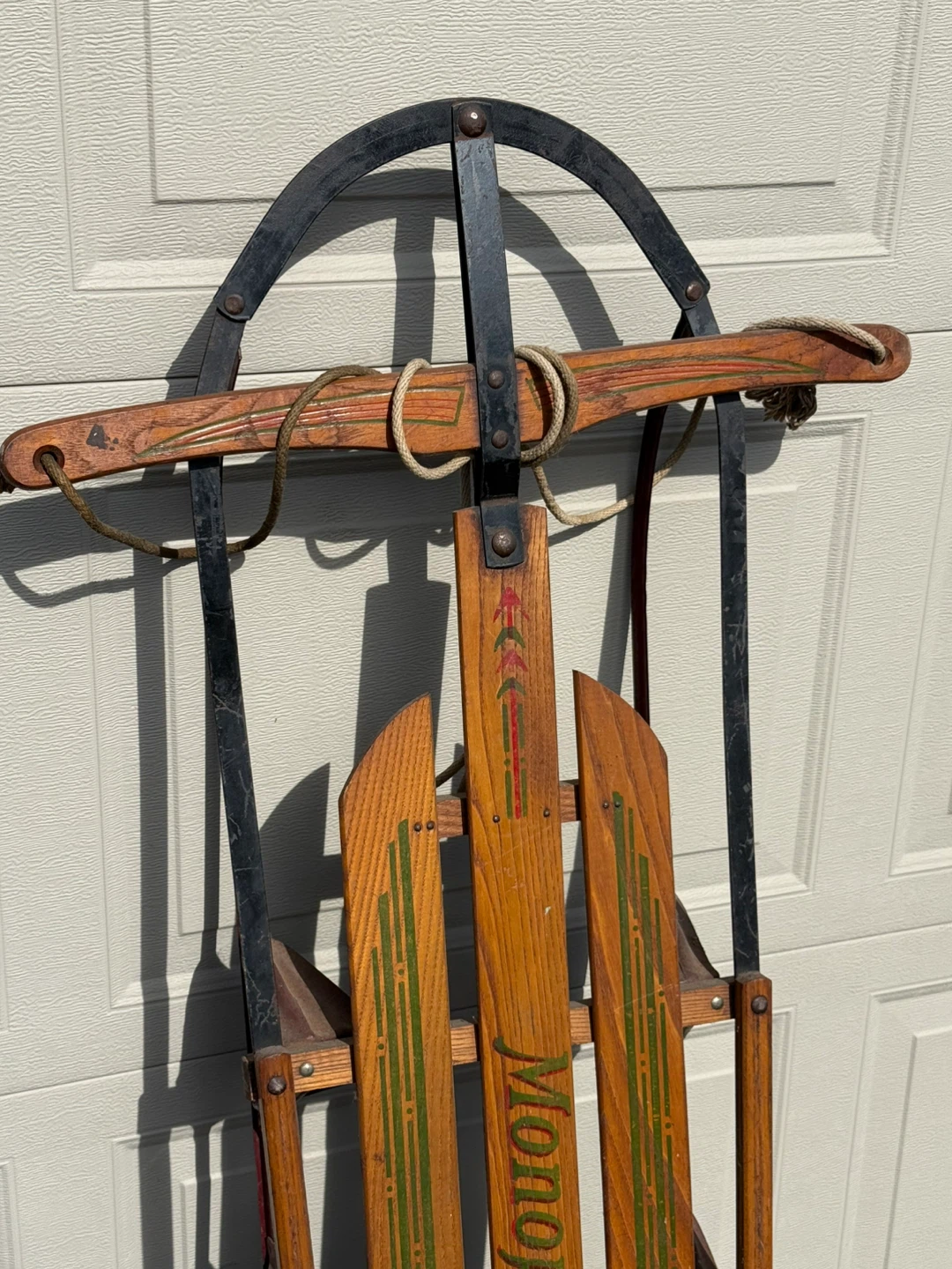 Vintage American Sled Co Monoplane No 150 Wooden Snow Sled - photo 5