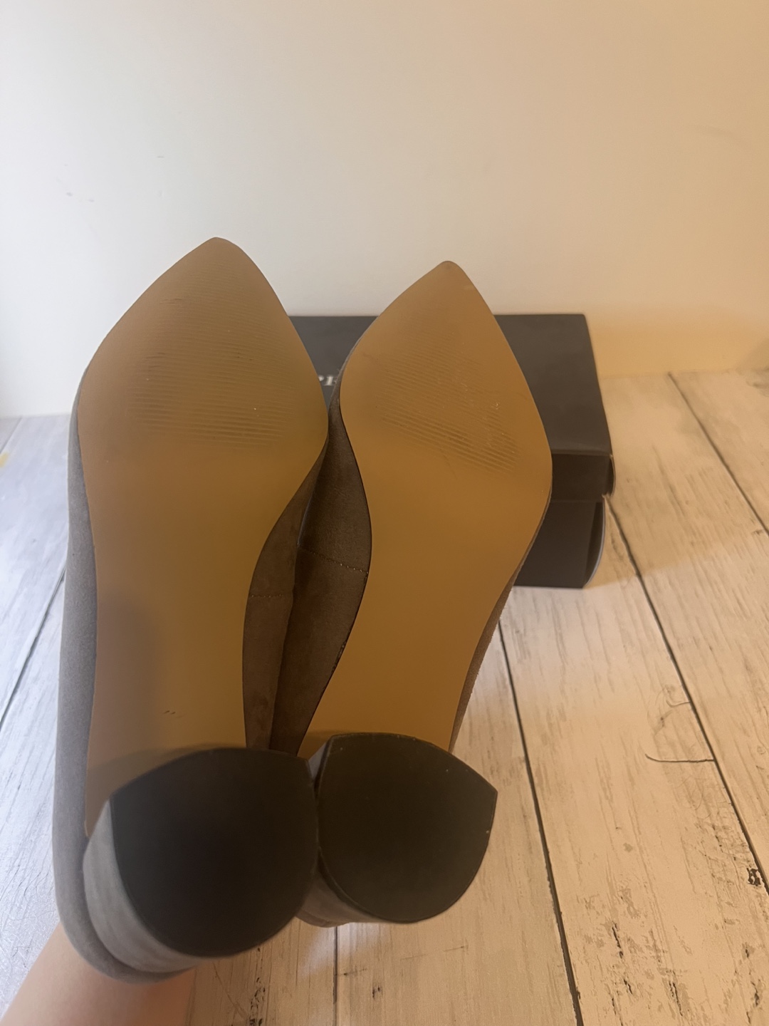 Expression Grey Suede Block Heel Pumps - photo 4