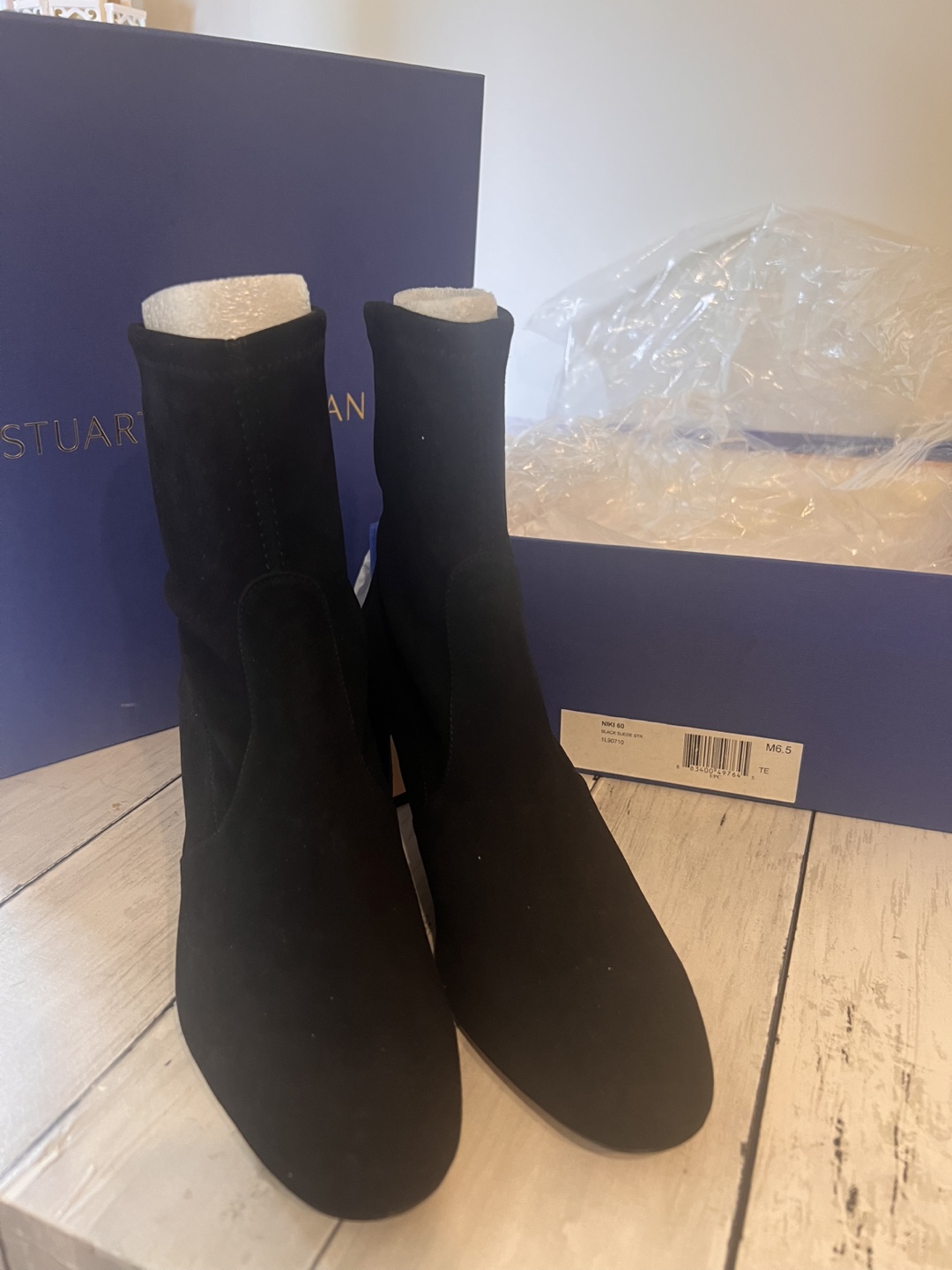 SW Niki 60 Black Suede Ankle Boots - photo 2