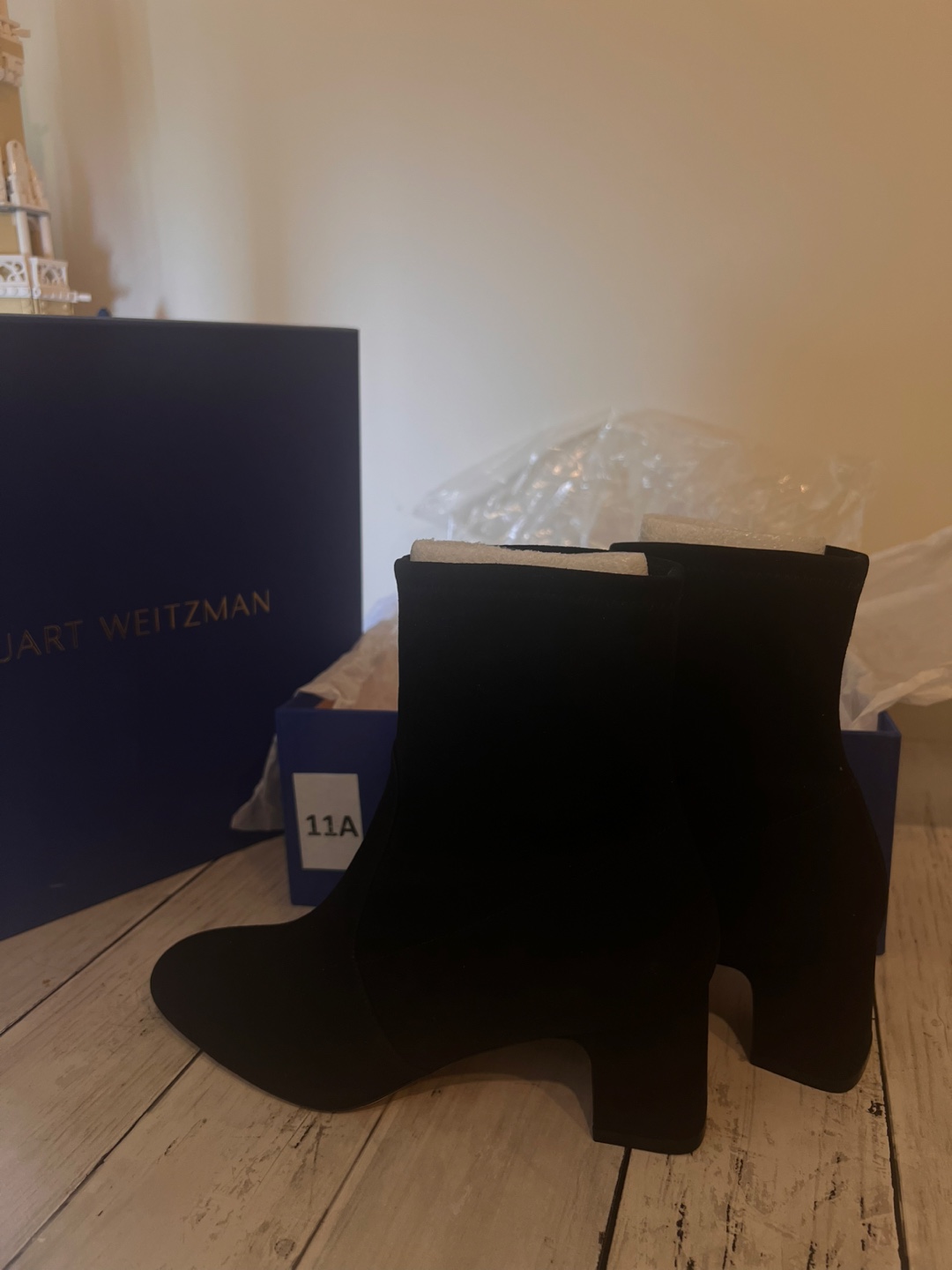 SW Niki 60 Black Suede Ankle Boots