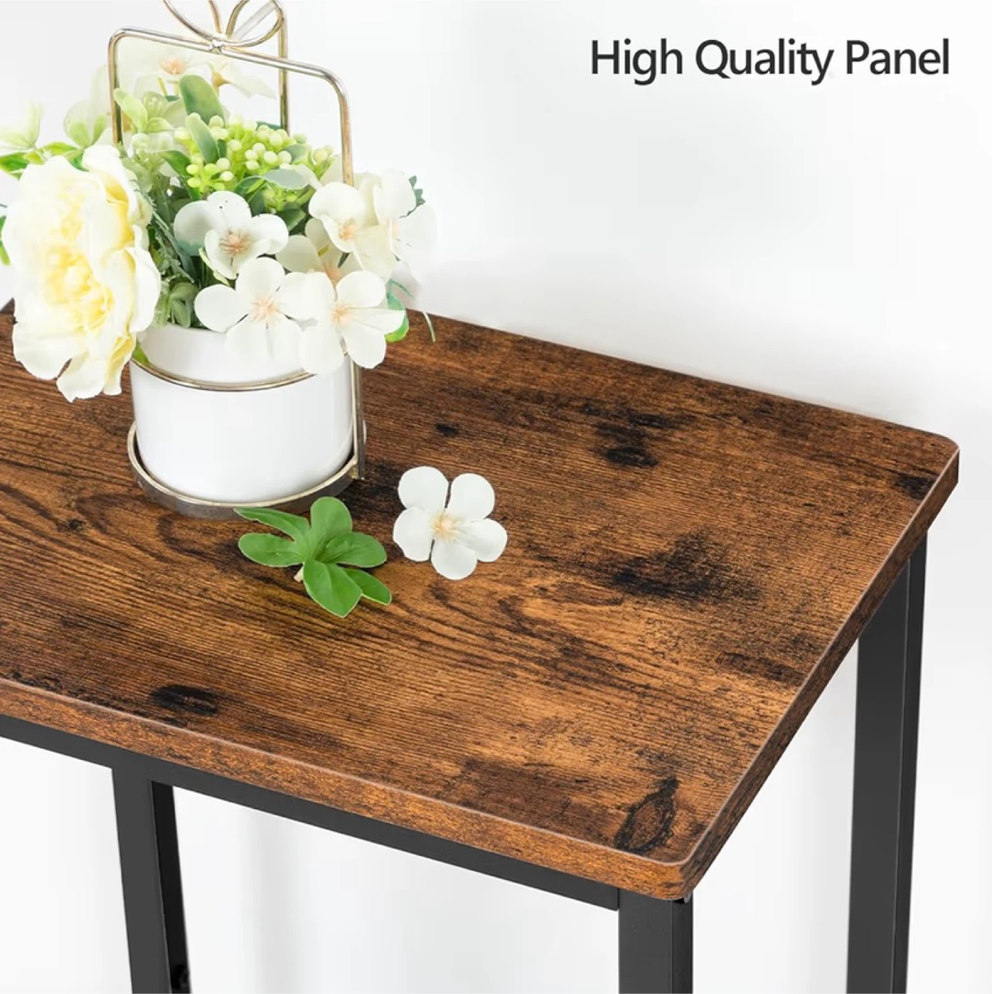 Rustic Wood Top Bar Stool - photo 4