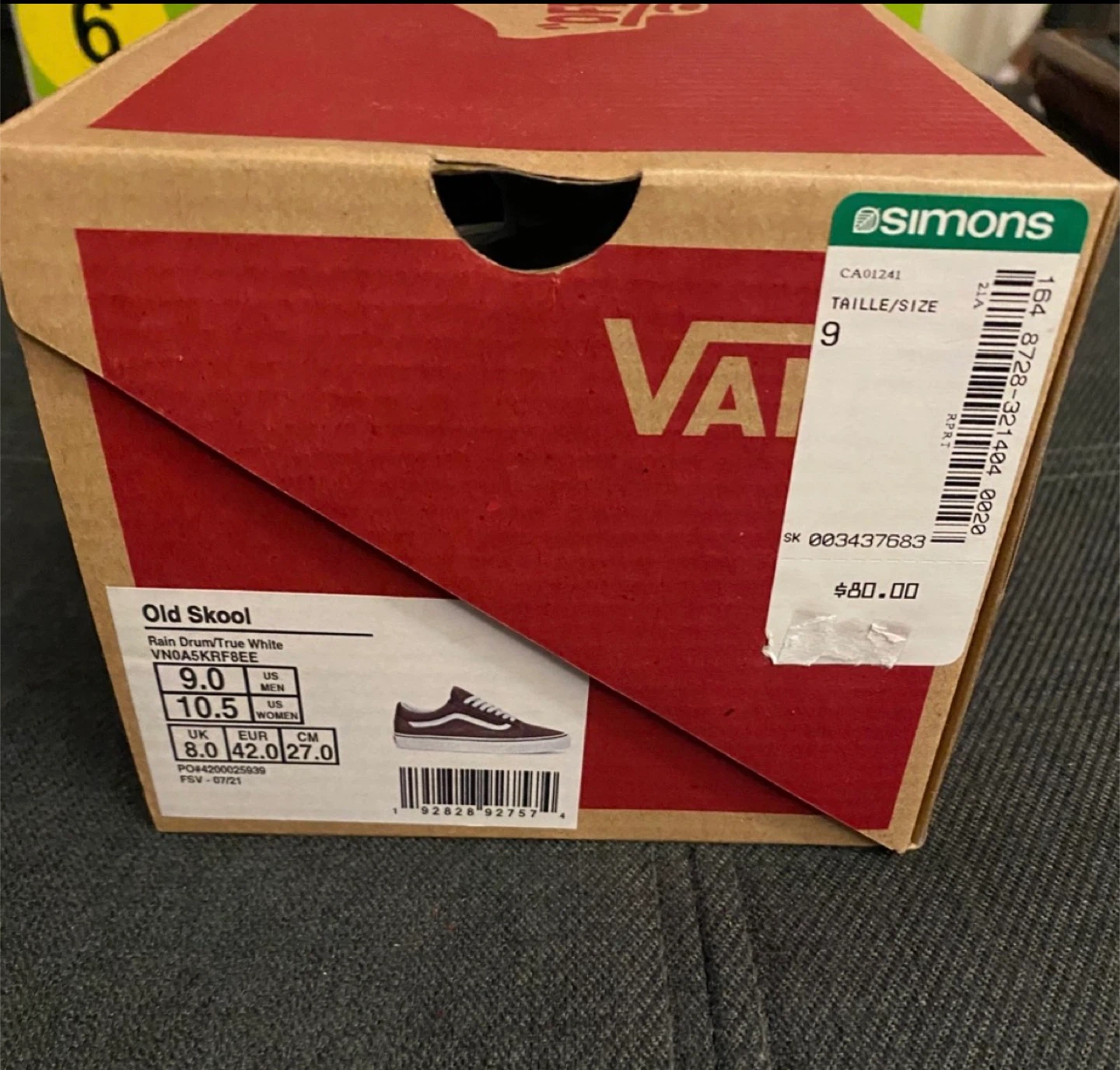 Men's Vans Old Skool "Rain Drum/True White" Shoes - Size 9