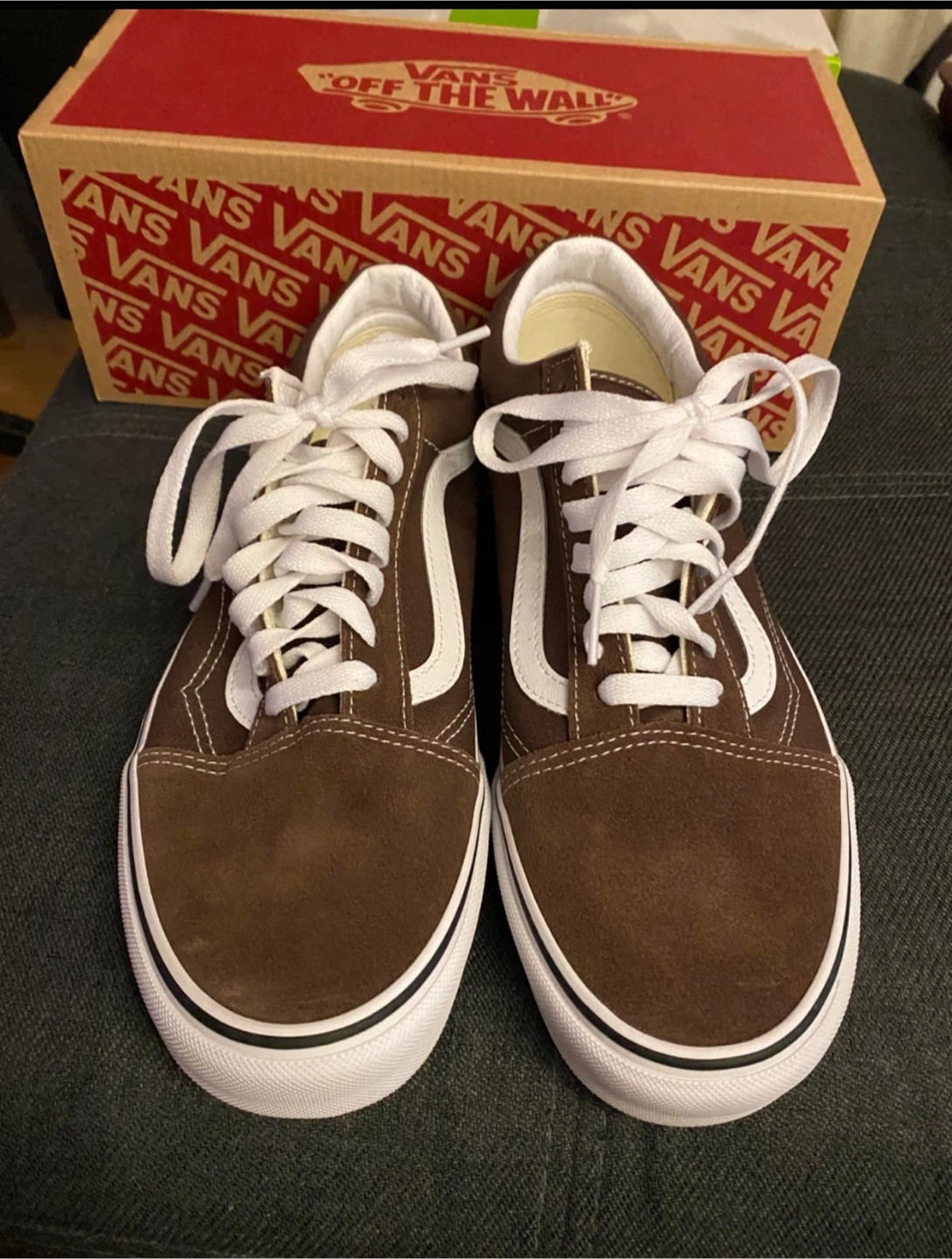 Men's Vans Old Skool "Rain Drum/True White" Shoes - Size 9 - photo 4
