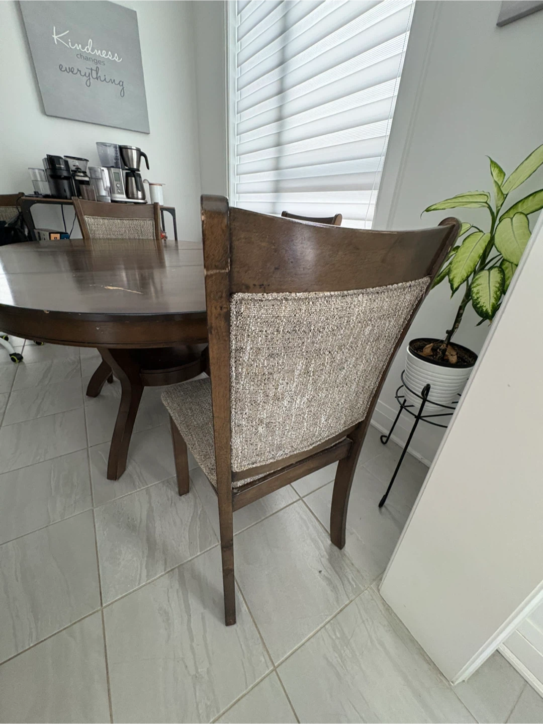 Wooden Dining Table with 3 Chairs - photo 5