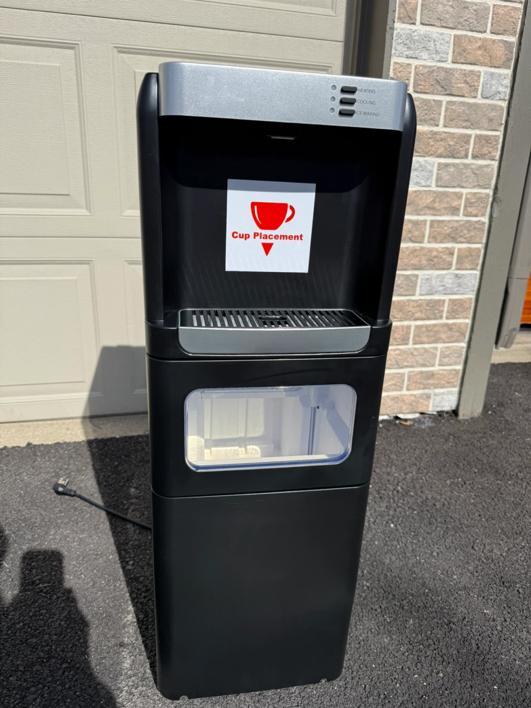 Black Water Cooler with Refrigerator - photo 2
