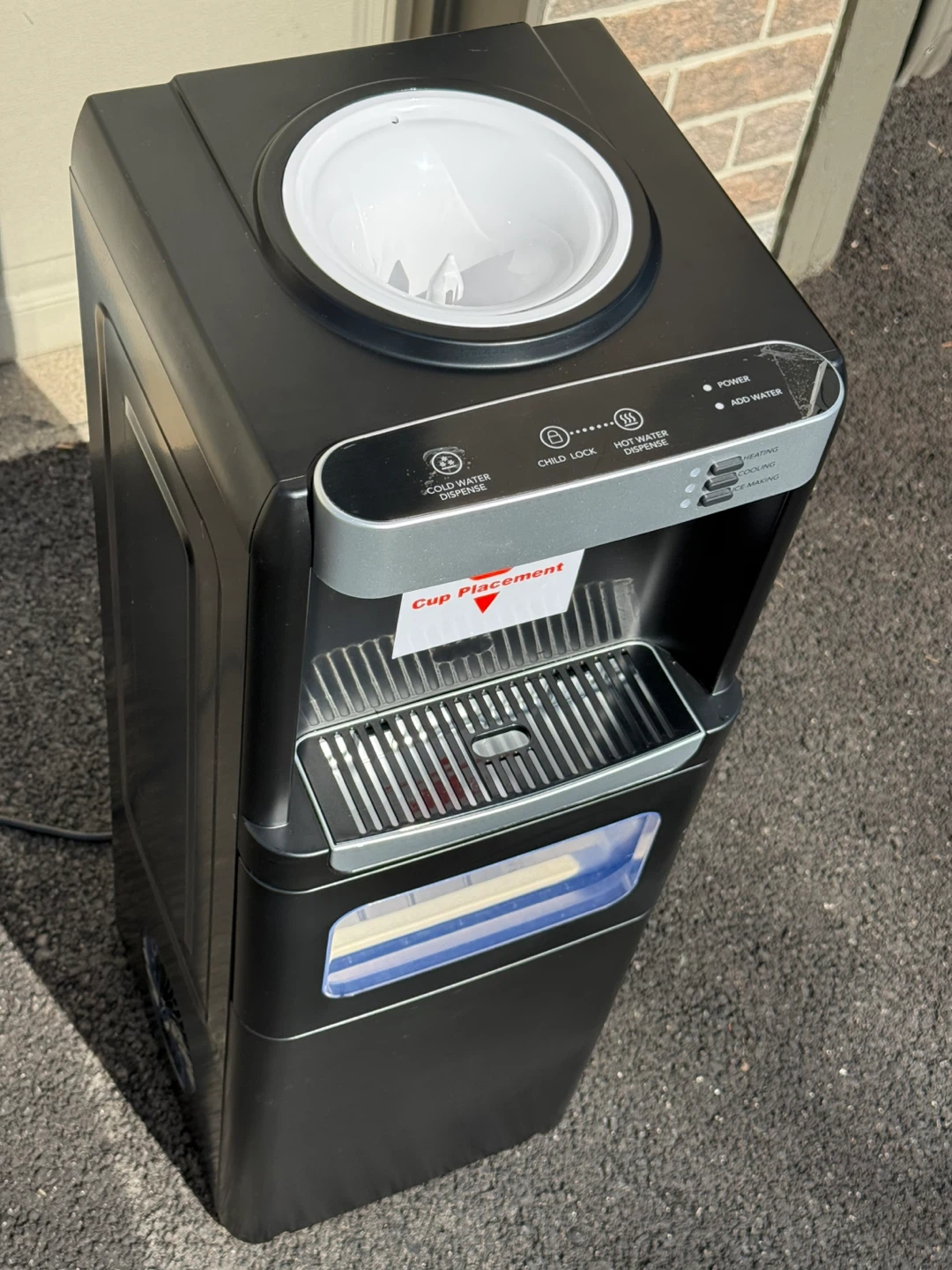 Black Water Cooler with Refrigerator - photo 3