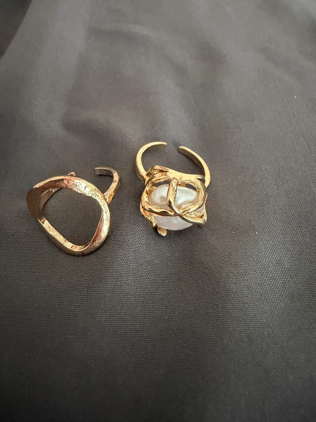 Brand new - Gold Tone Rings with Pearl Accent