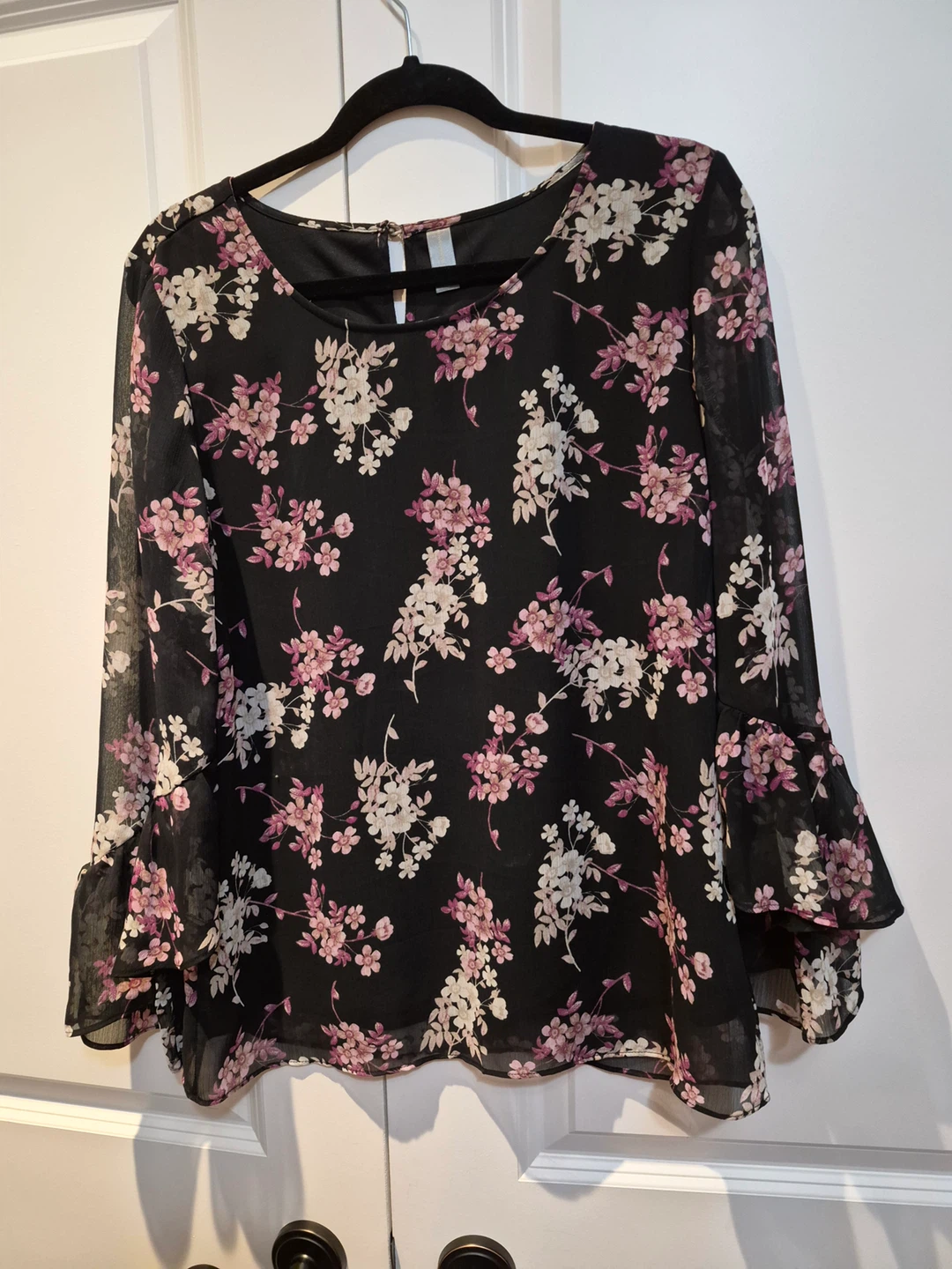 BLACK PRINT BLOUSE