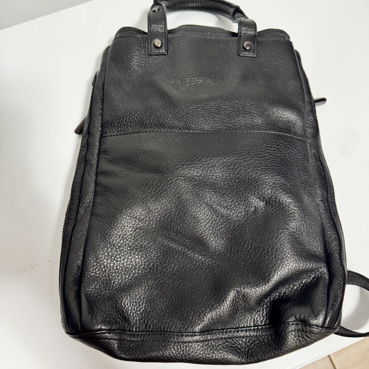 Wilfred Free Black Leather Drawstring Shoulder Bag - photo 2