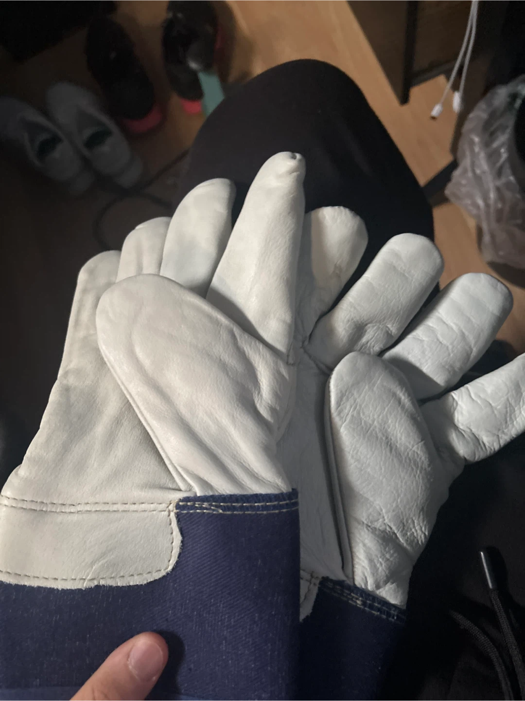 Forcefield Work Gloves - Leather and Denim - photo 2