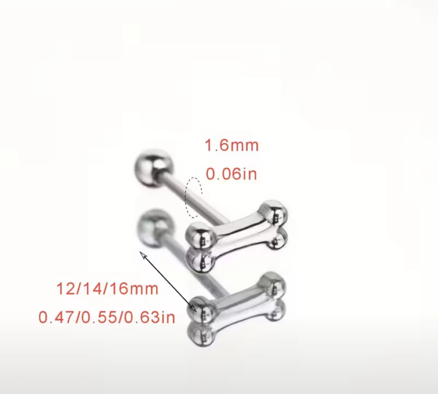 Stainless Steel Tongue Piercing Jewelry🧡 - photo 4