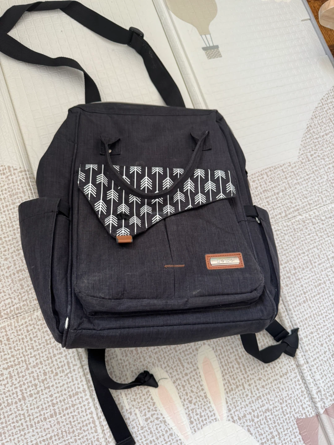Black Diaper Backpack