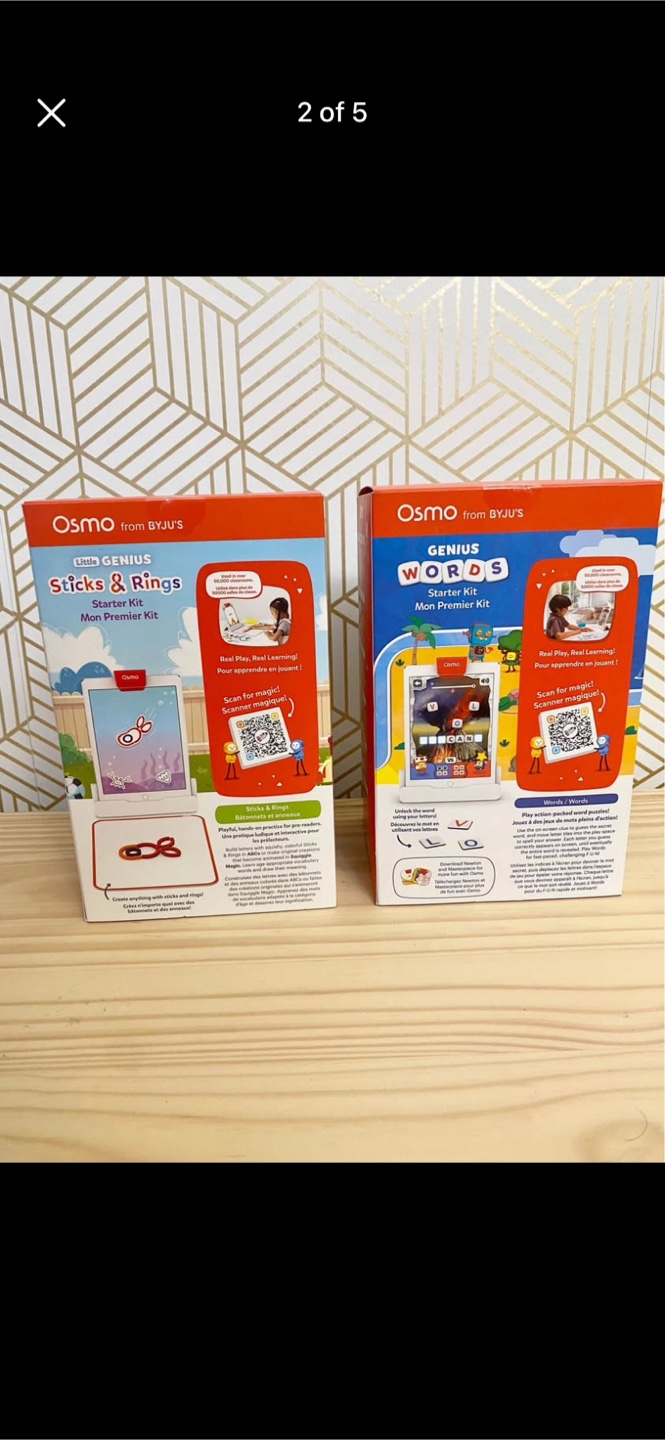 🧡 Osmo Little Genius Sticks & Rings Genius Words Starter Kits - photo 2