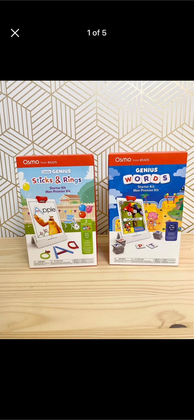 🧡 Osmo Little Genius Sticks & Rings Genius Words Starter Kits