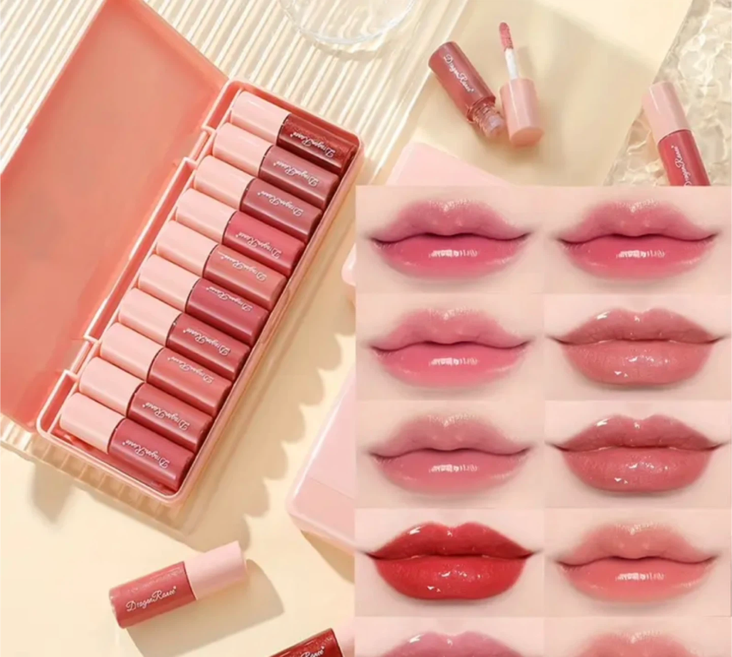 DragonRanc Sexy Pearl Light Lip Gloss Set