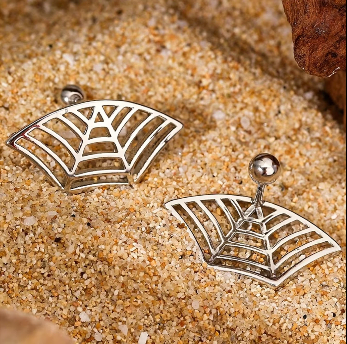 Spider Web Ear Piercing Jewelry🧡 - photo 2