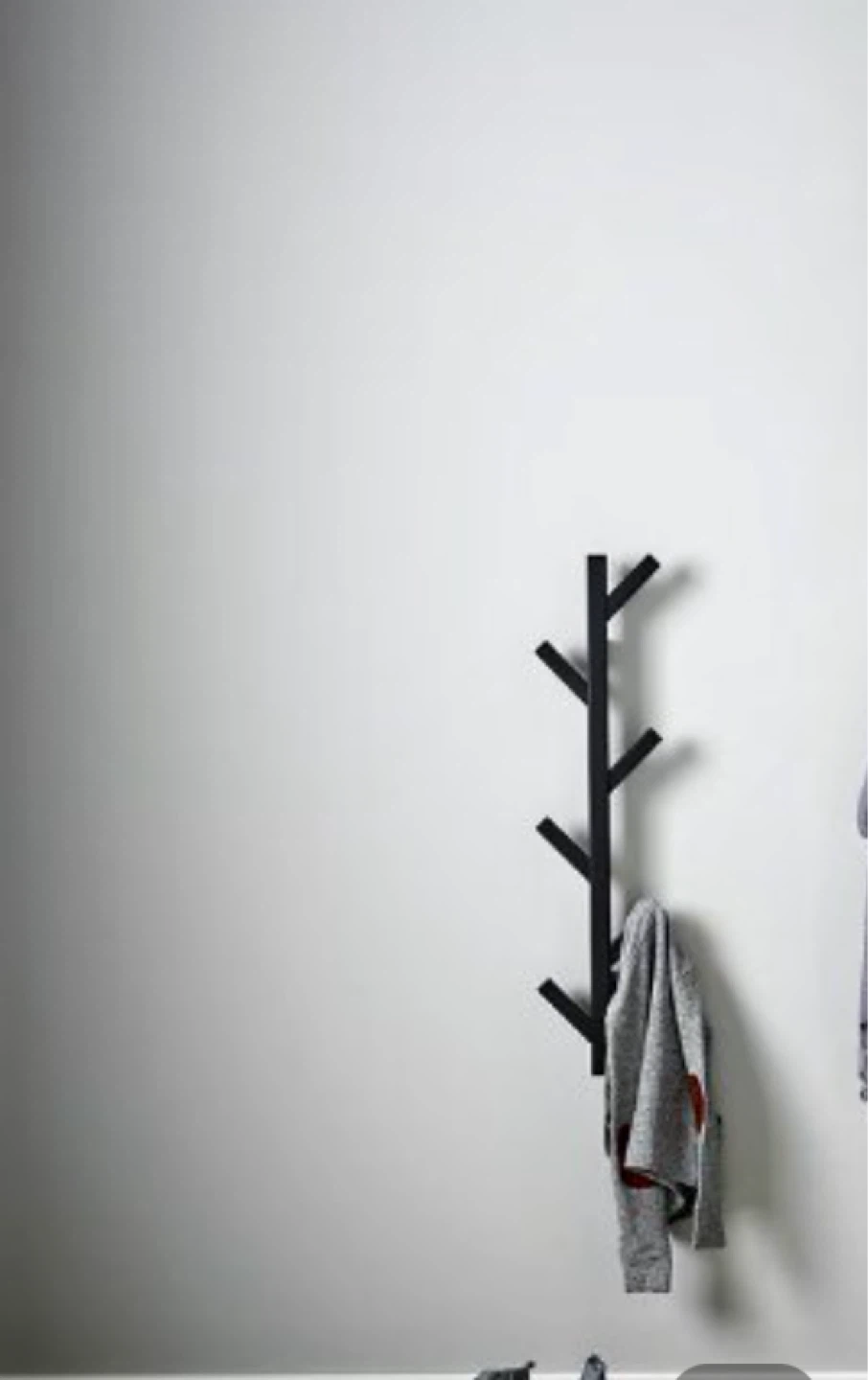 Wall Mounted Coat Rack - Black