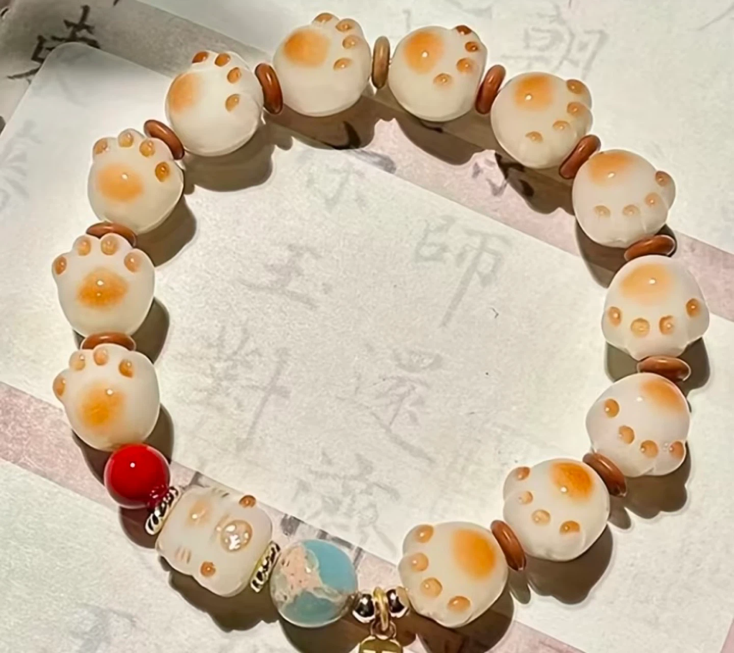Cute Cat Paw Beaded Bracelet - photo 5