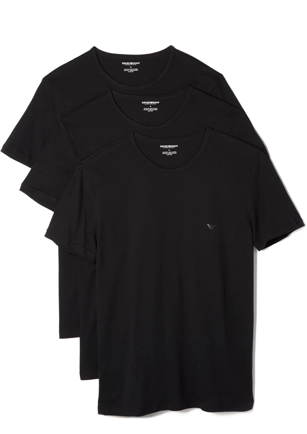 Emporio Armani 3-Pack Black T-Shirts Men’s XL