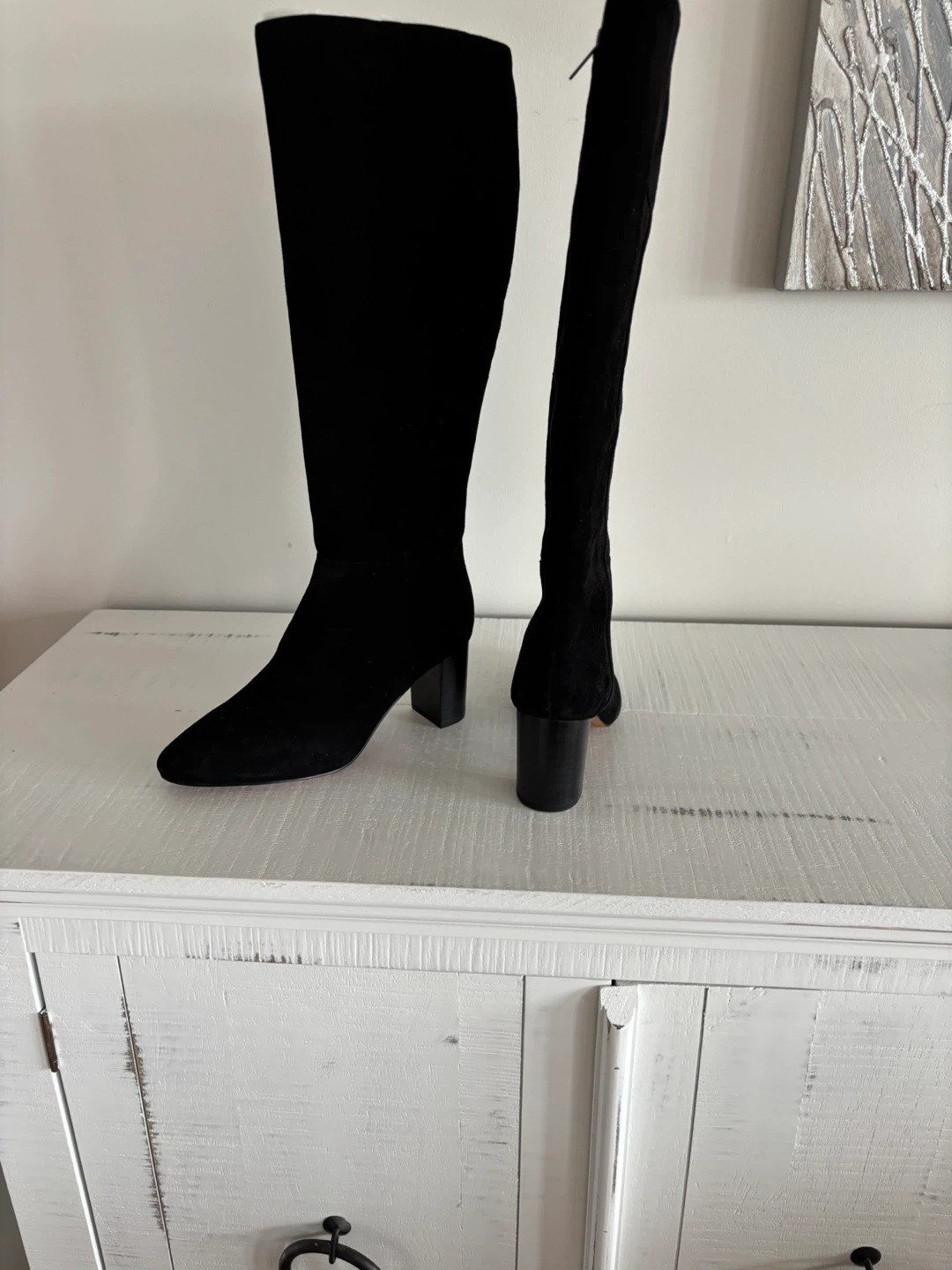Banana republic black suede tall boots - photo 2