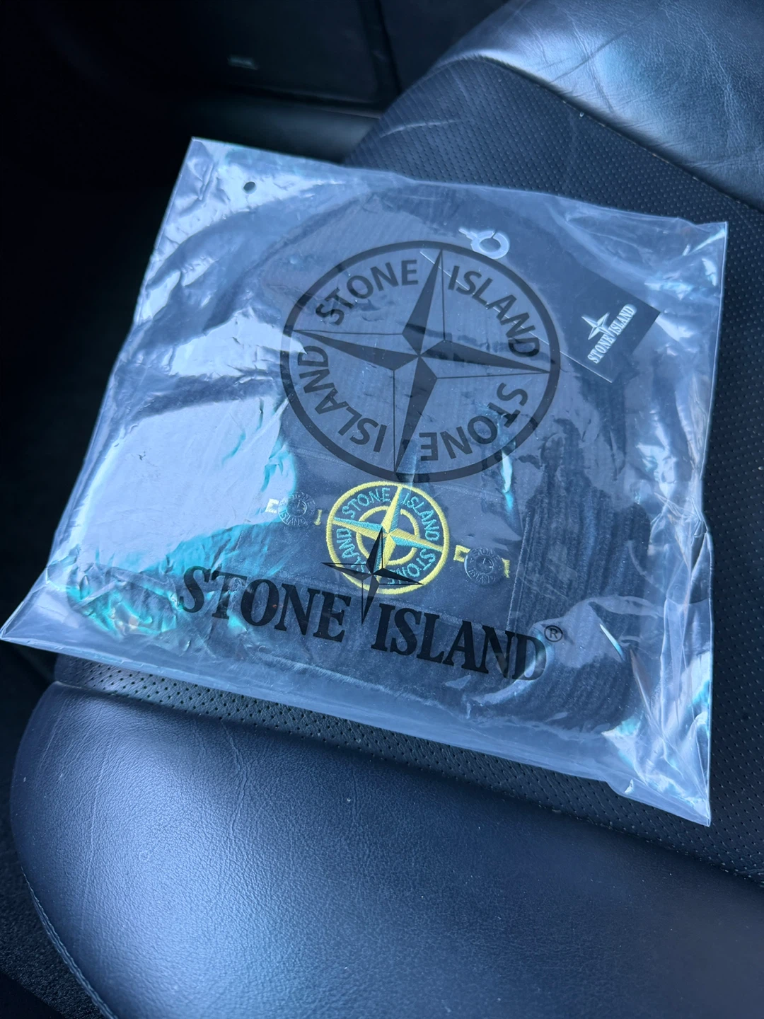 Stone Island Black Beanie Hat