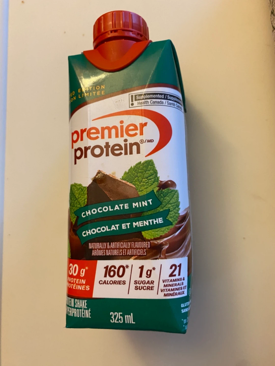 Premier Protein Chocolate mint shake 325 mL -8 available