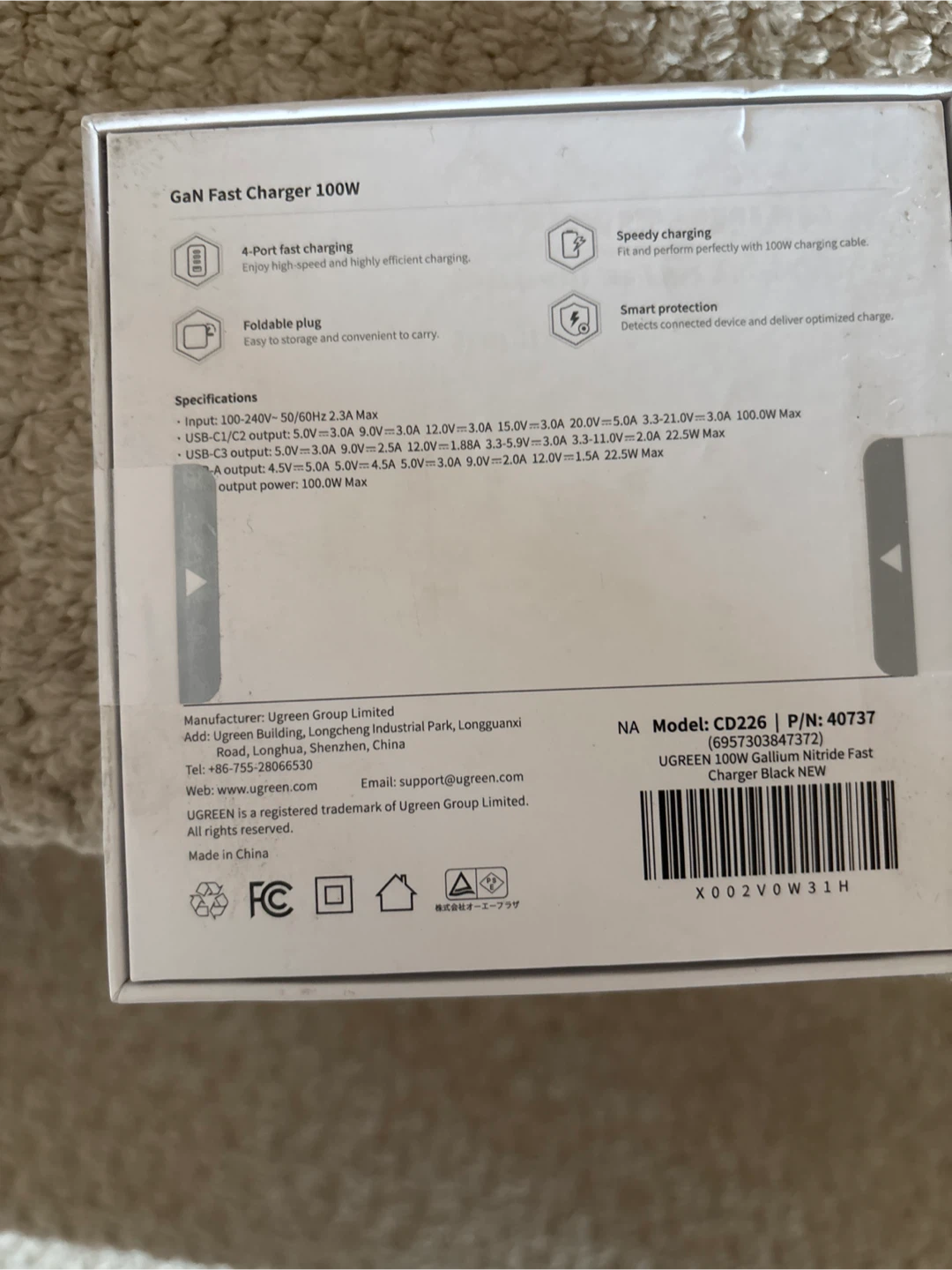 UGREEN GaN Fast Charger 100W GaN X Black - photo 2