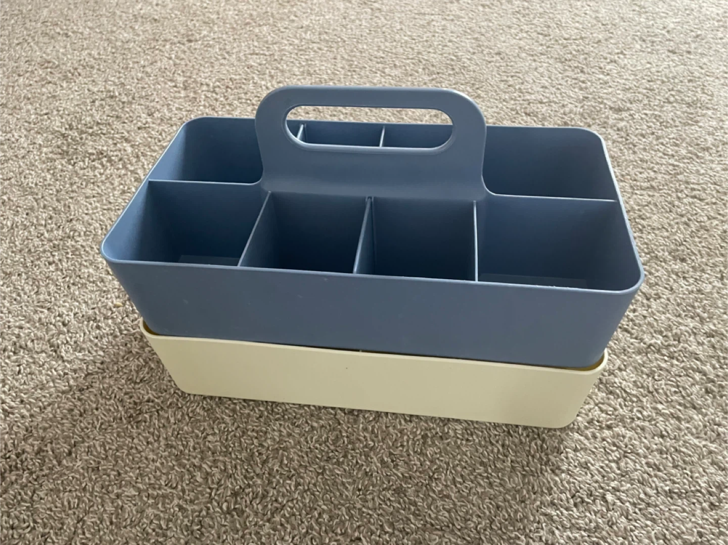 Blue and Cream Divided Caddy Organizer🧡